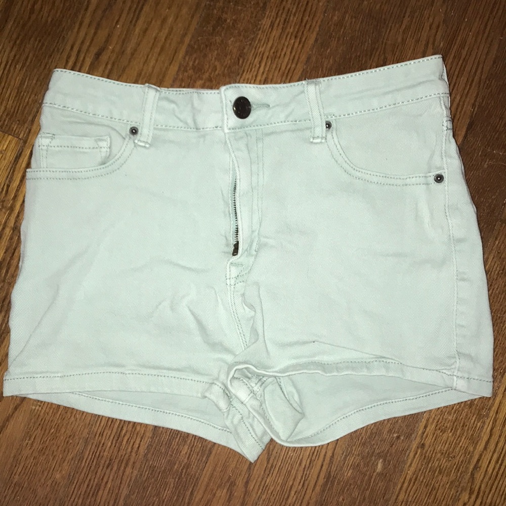 Urban Outfitters Green High Waisted Jean Shorts